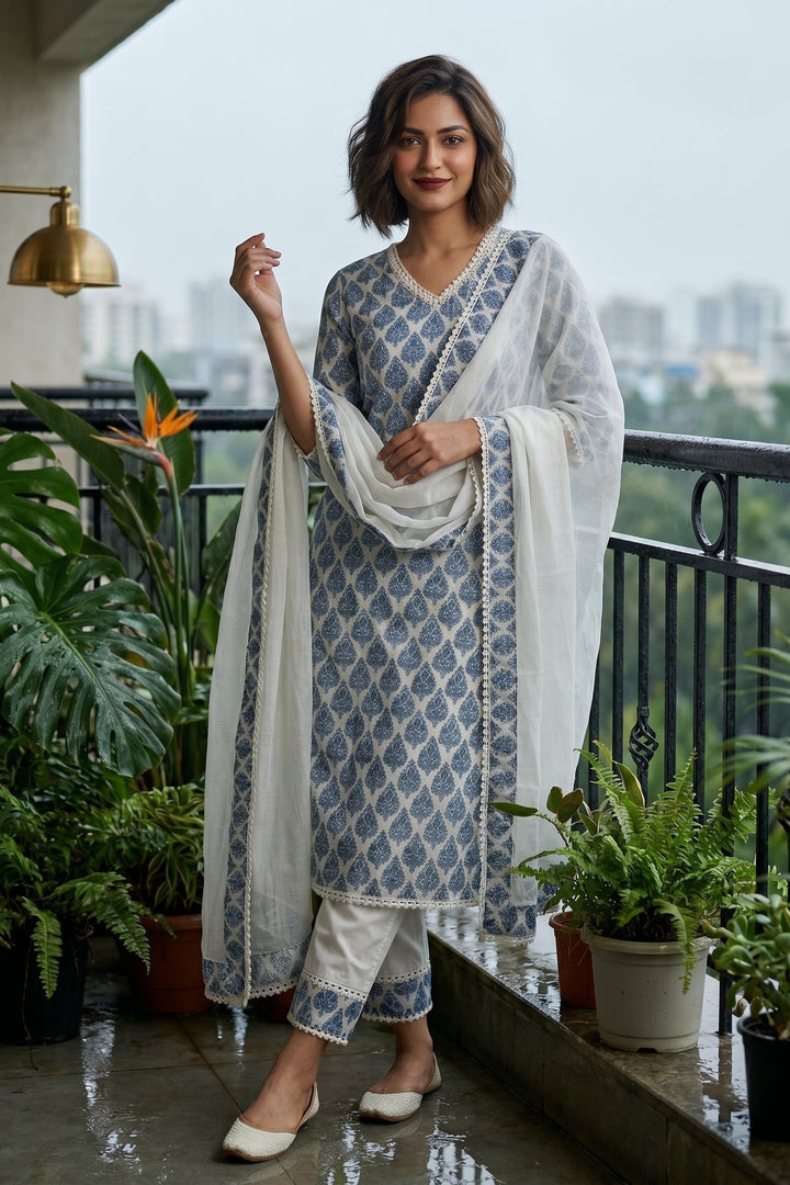 Smiles More Rayon Kurti Set