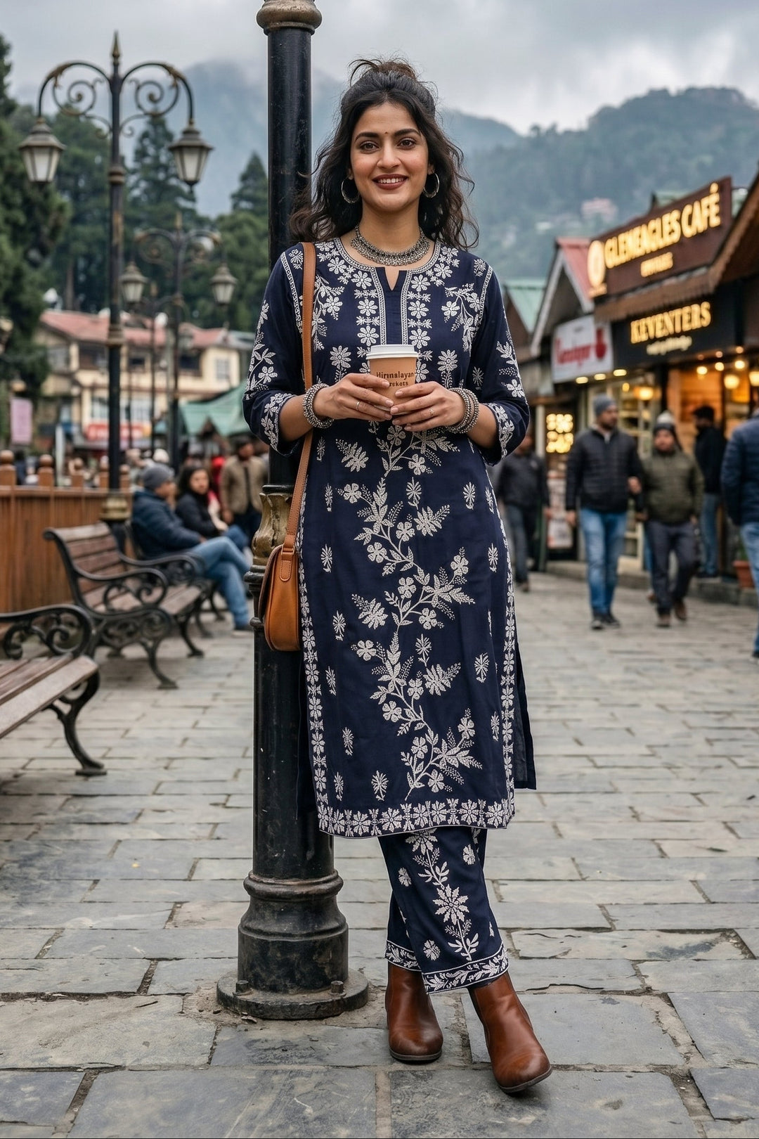 The Floating Cloud Rayon Kurti Set