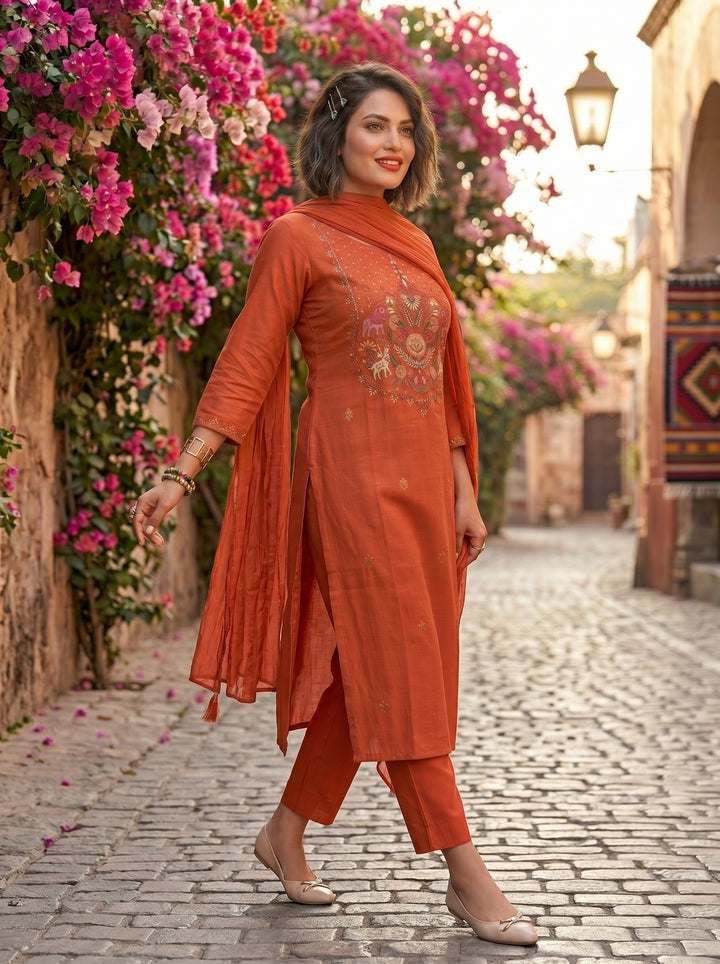 Infinite Beauty Cotton Kurti Set