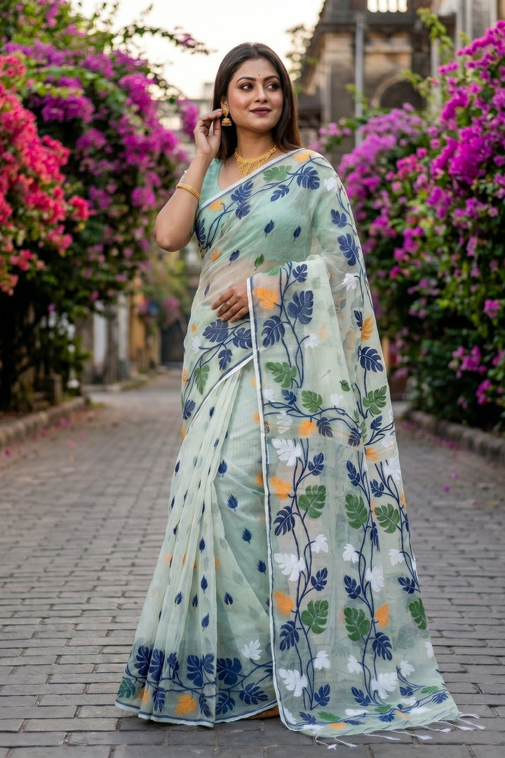 Moner Rong Dhakai Jamdani Saree