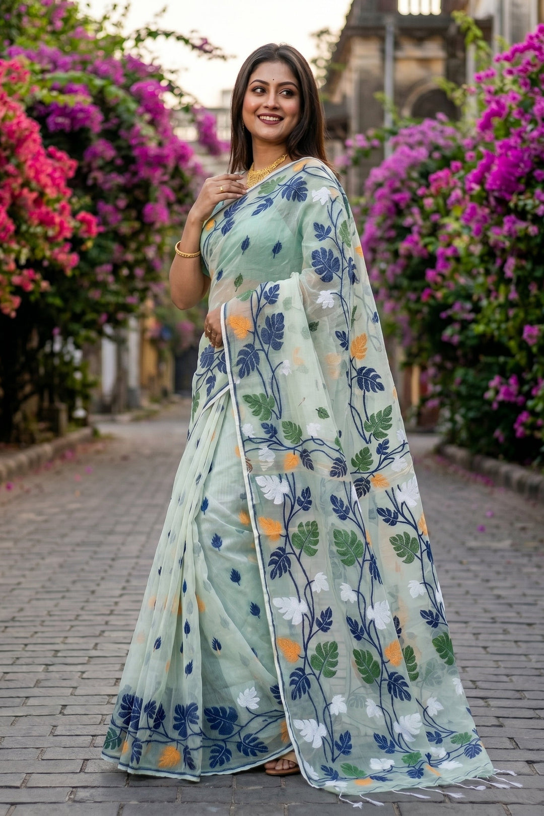 Moner Rong Dhakai Jamdani Saree