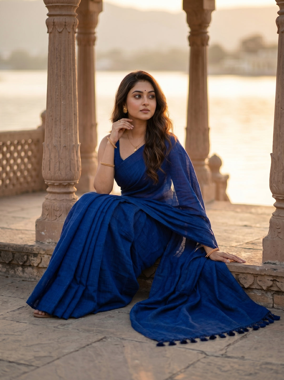 Comfort And Ease- Bengal Khadi Cotton Saree
