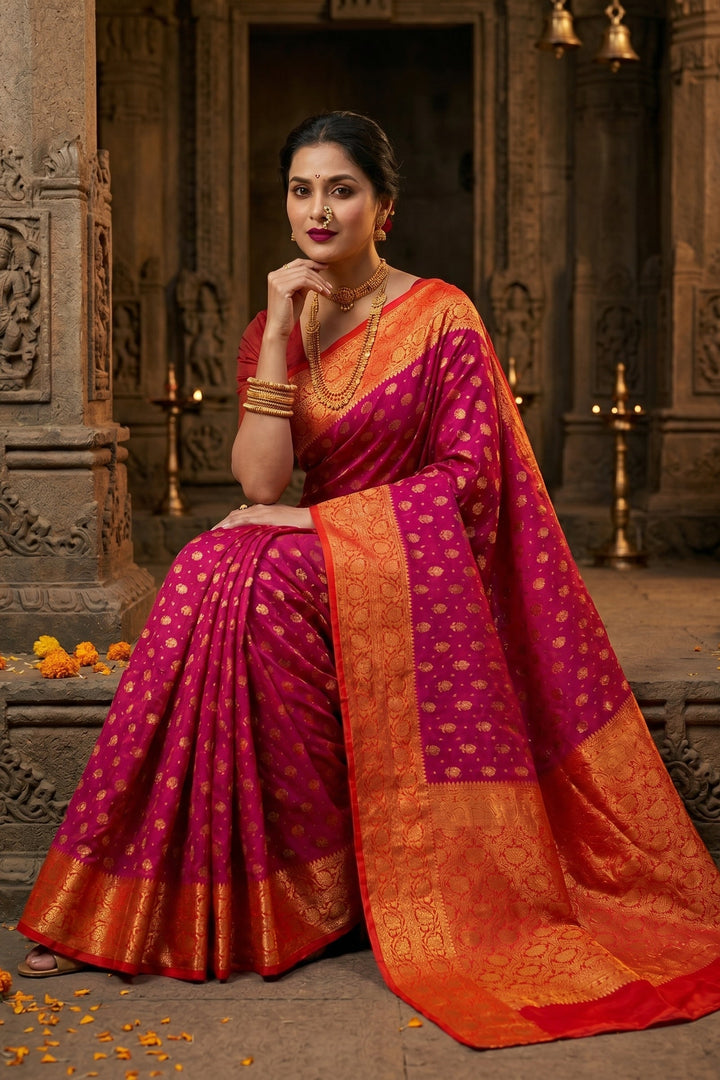 Starlit Elegance -Semi Georgette Soft Silk  Saree