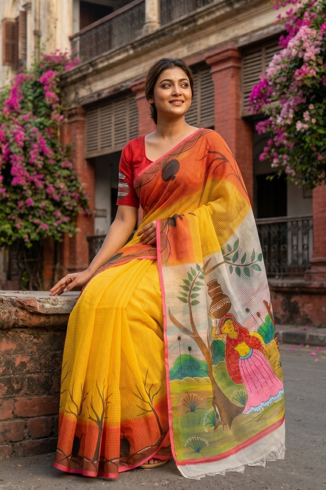 Transformation Hand Painted Kota Saree