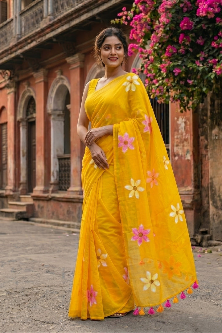 Kanak Pushpo Mul Cotton Saree