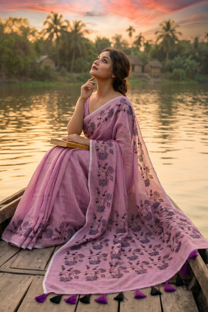 Bangarup (বঙ্গরূপ)– The Beauty of Bengal Embroidered Saree
