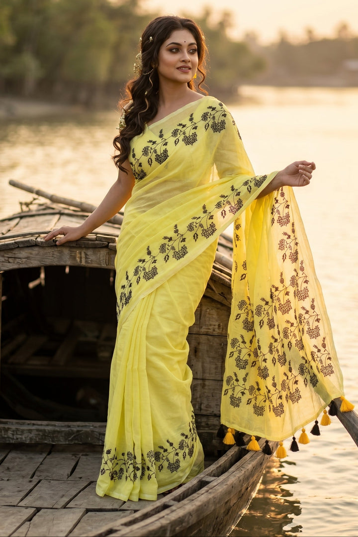 Bangarup (বঙ্গরূপ)– The Beauty of Bengal Embroidered Saree