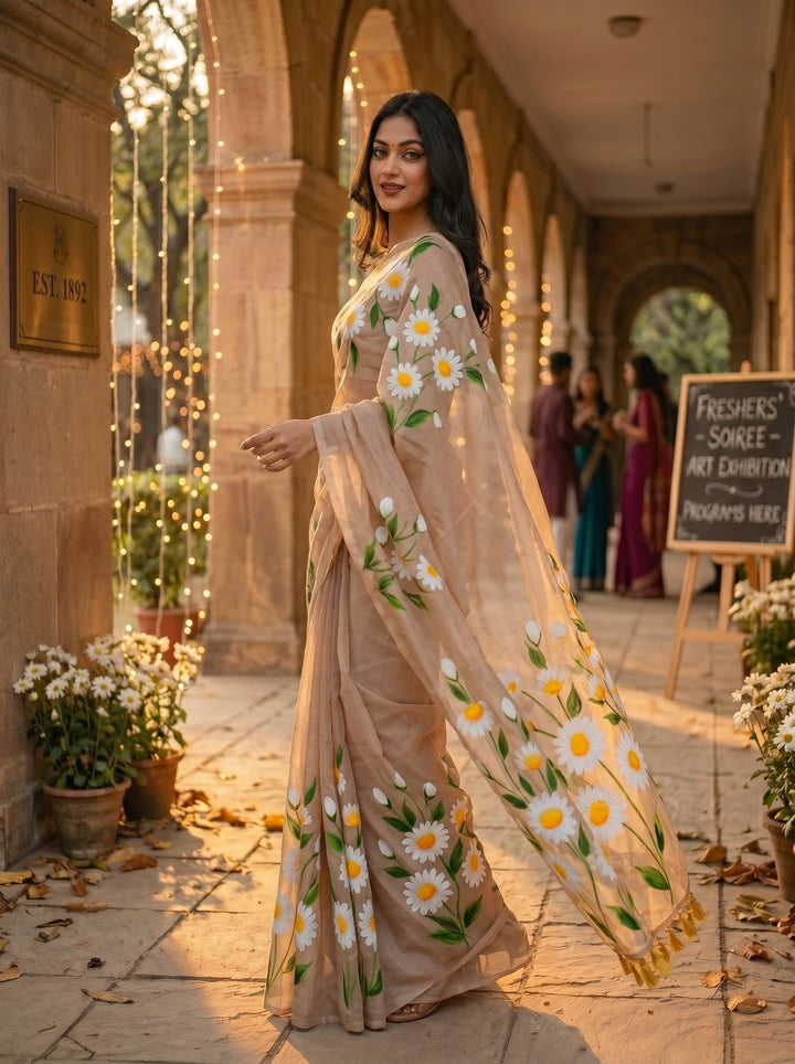 The perfect fresher's party  Mul Cotton Saree