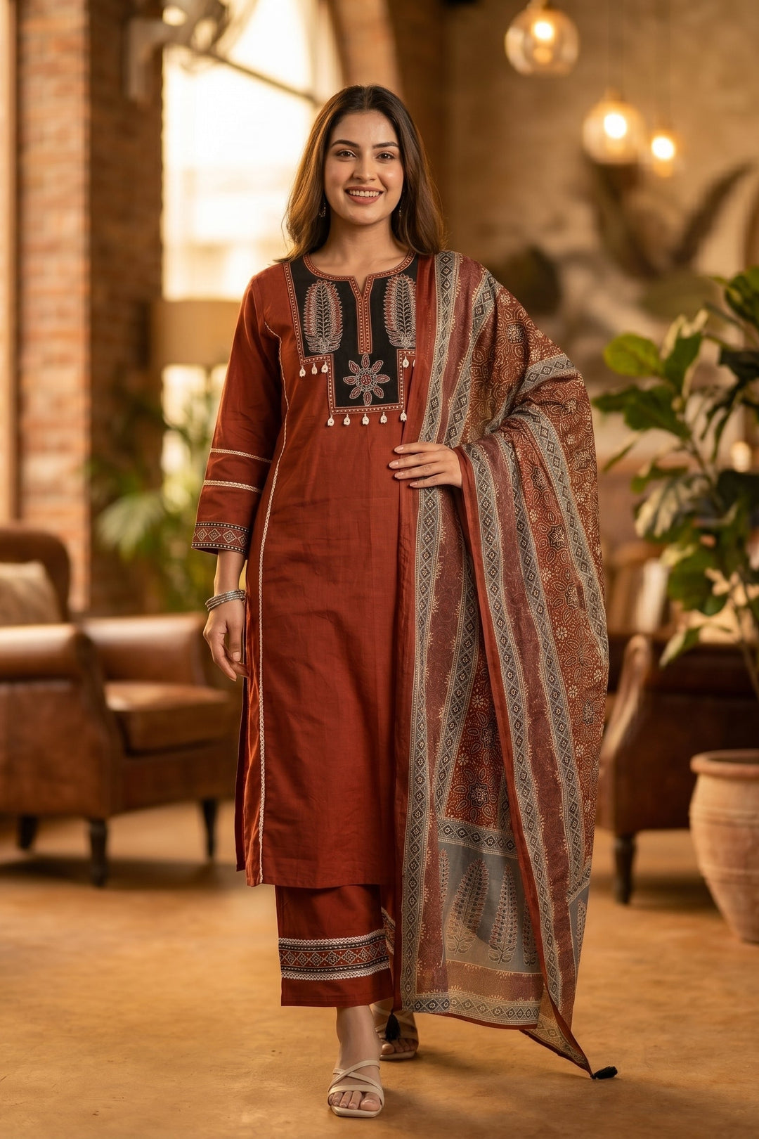 Sweet Moments Cotton Kurti Set