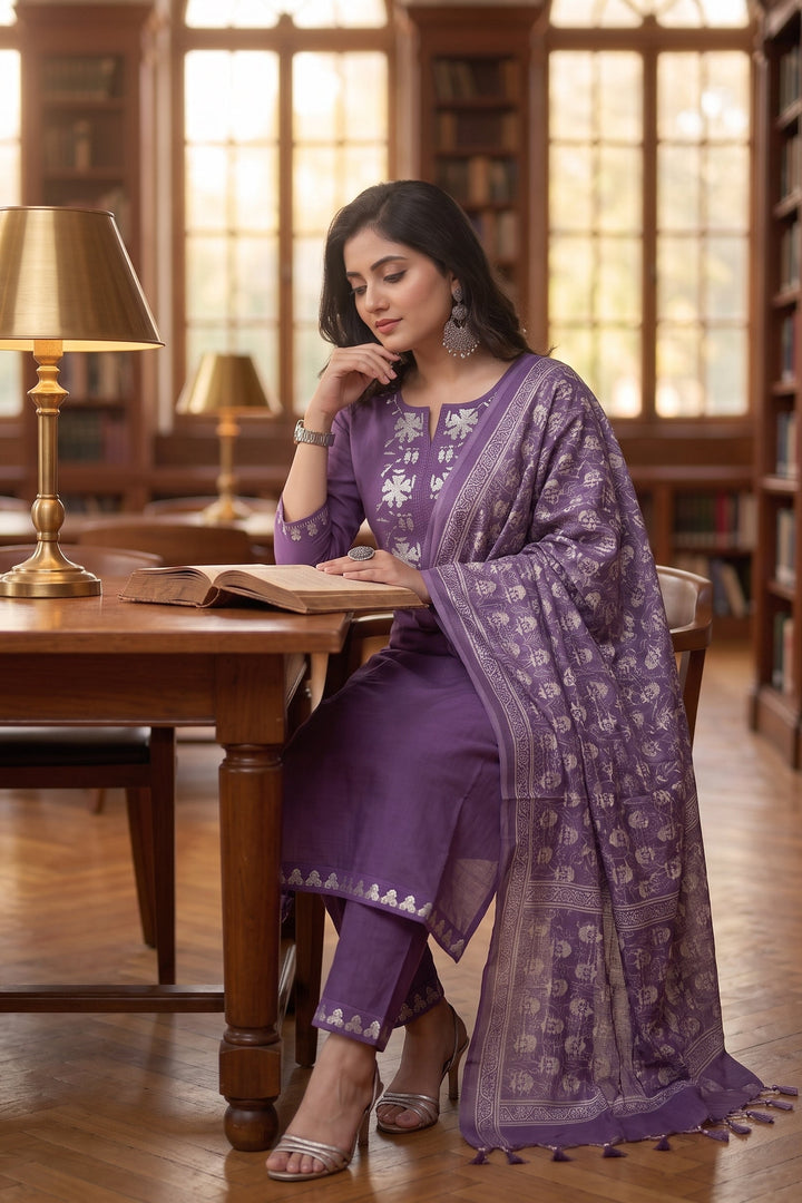 Mine In Every Moment Khadi Cotton Kurti Set