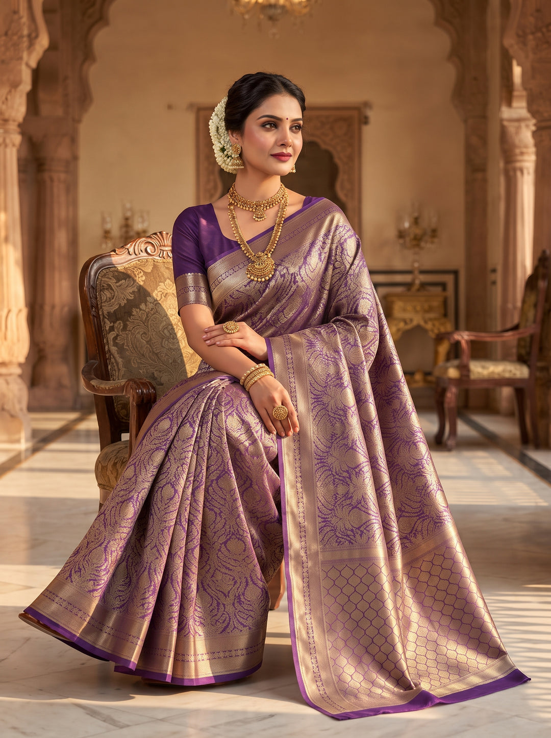 Maharani Weaves Katan Silk Saree