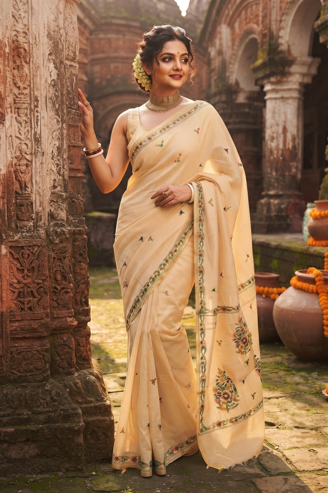 Swarnanjali Semi Tussar Silk Saree 5