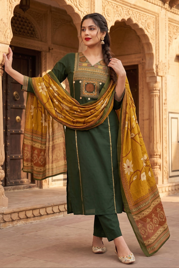Twist And Turn Cotton Kurti Set