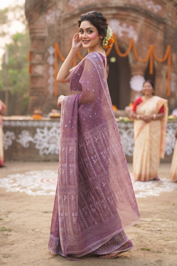 Moonloom Bengal Jamdani Saree