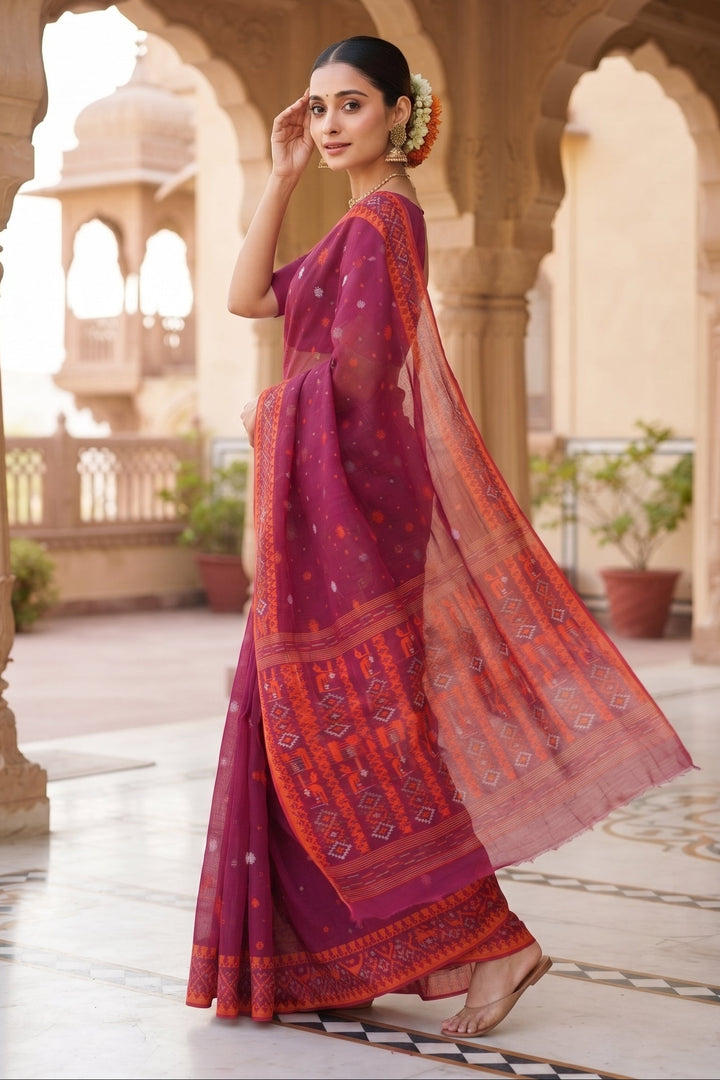 Moonloom Bengal Jamdani Saree