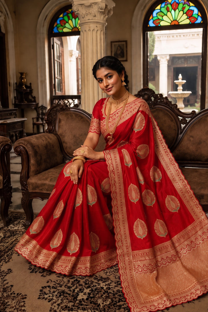 Sophisticated Elegance – Premium Dola Silk (Blended) Saree