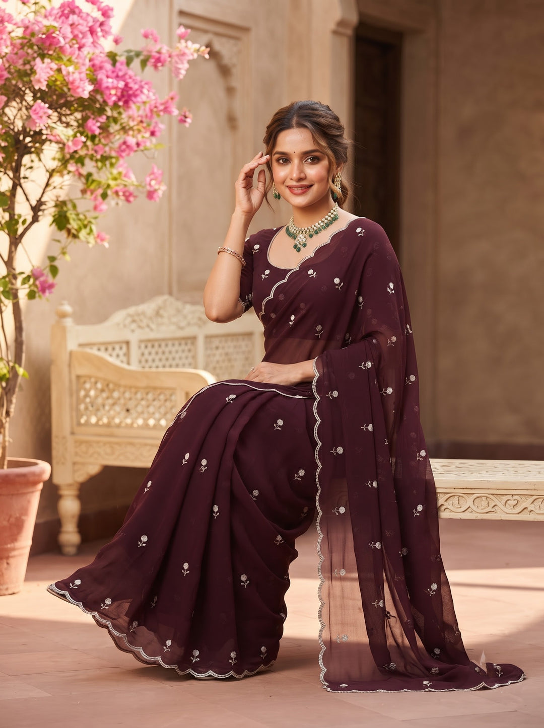 Aveline Grace - Georgette Saree