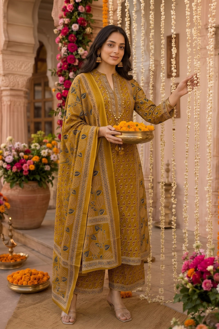 Aavira Ethnic - Cotton Kurti Set