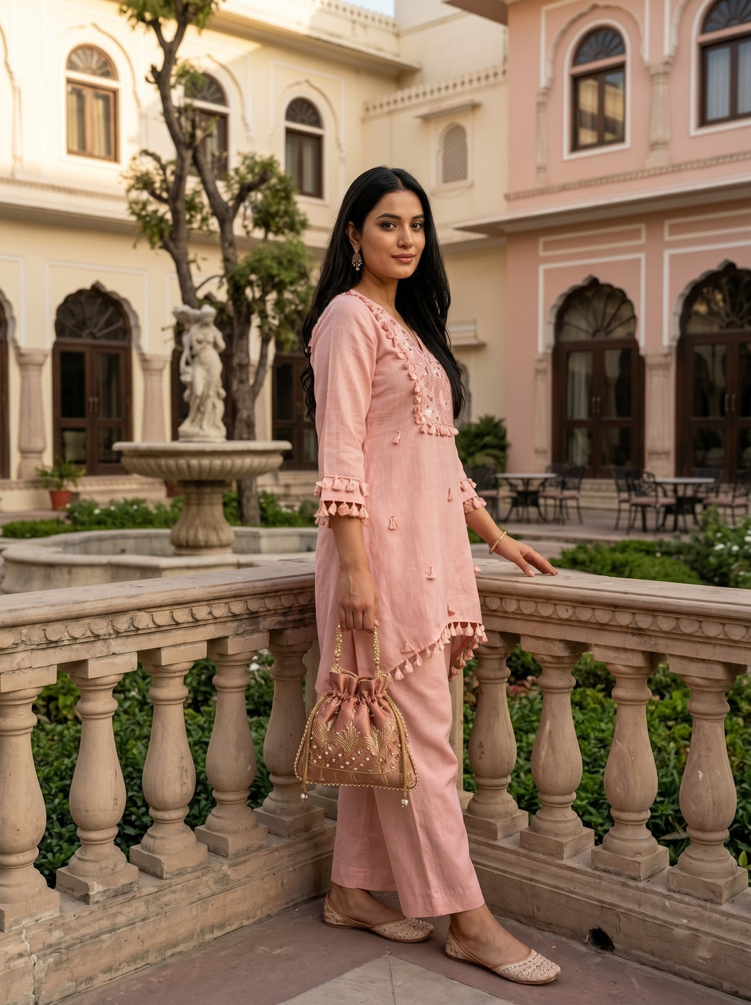 Amora Blush - Embroidered Co-ords Set