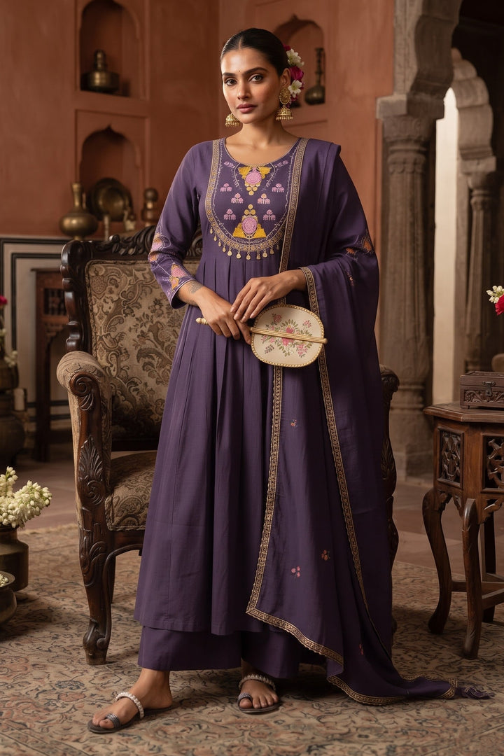 Evie Charm - 3 Piece Cotton Kurti Set