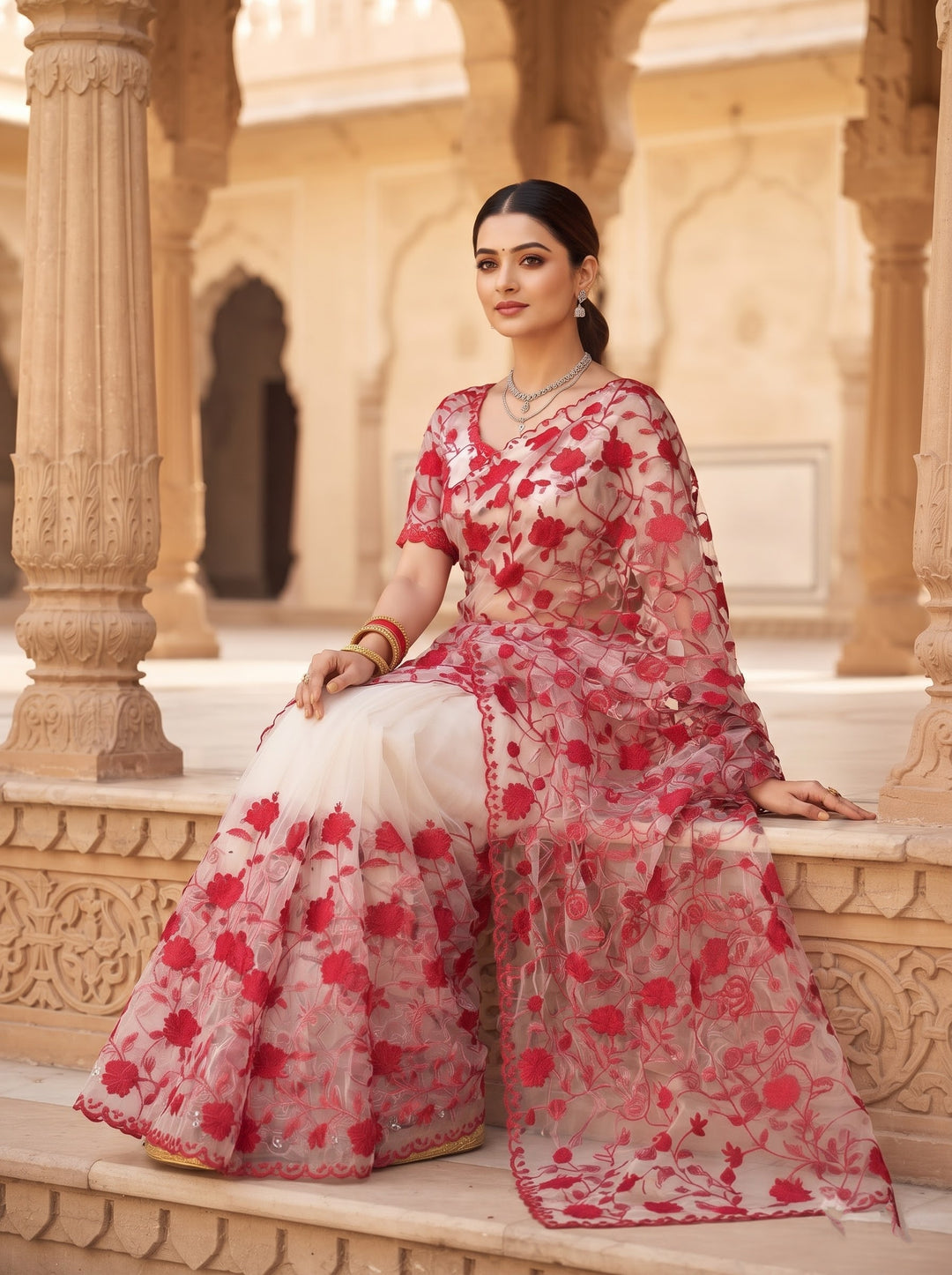 Florielle Grace - Soft Organza Saree