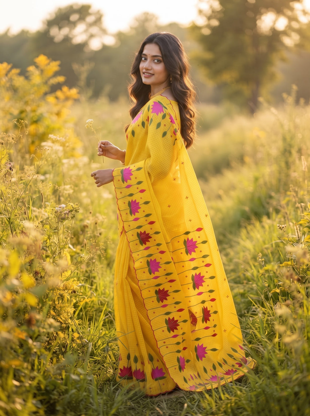 Padyo Pata Kota Applique Saree