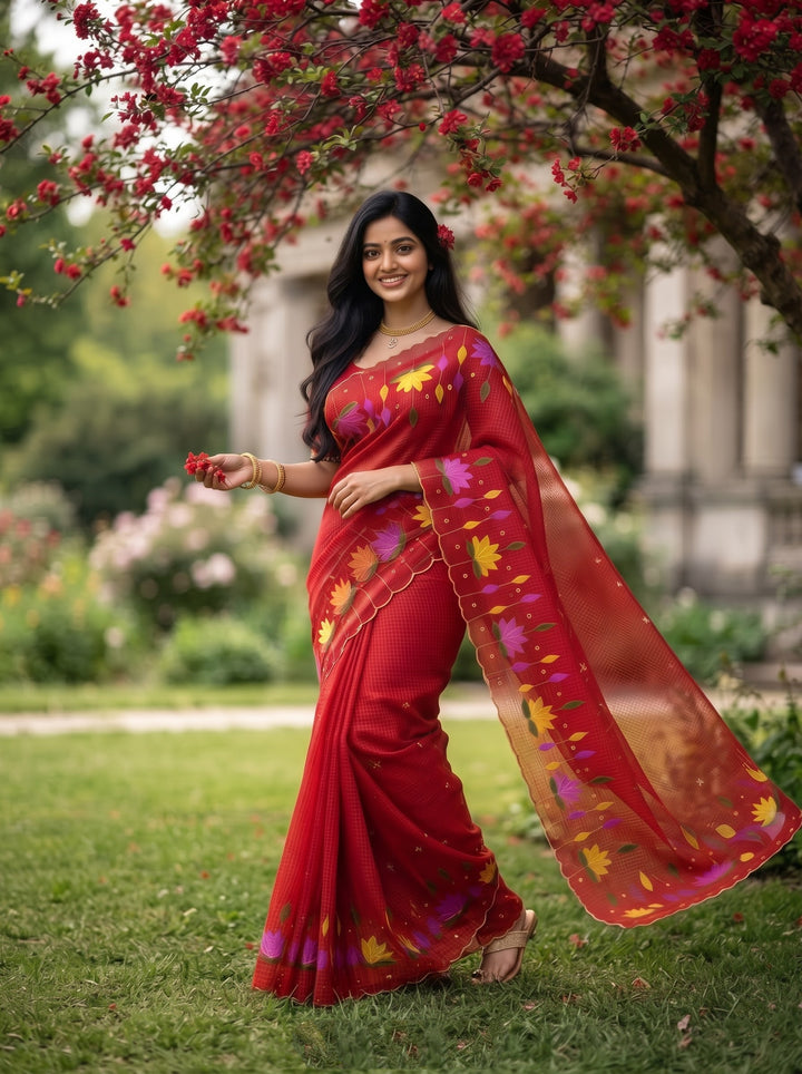 Padyo Pata Kota Applique Saree