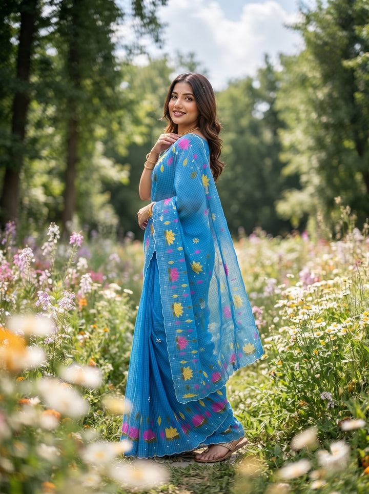Padyo Pata Kota Applique Saree