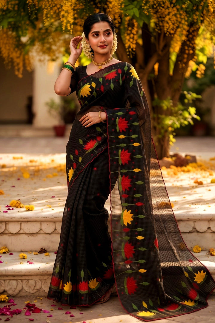 Padyo Pata Kota Applique Saree