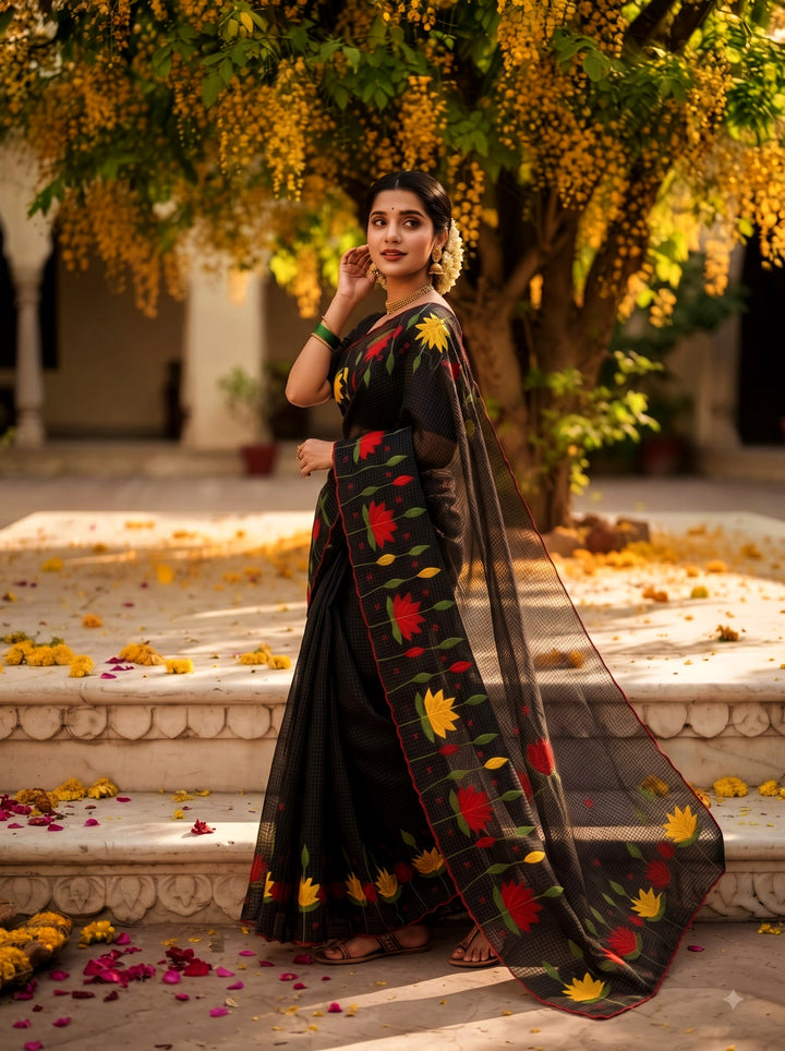 Padyo Pata Kota Applique Saree