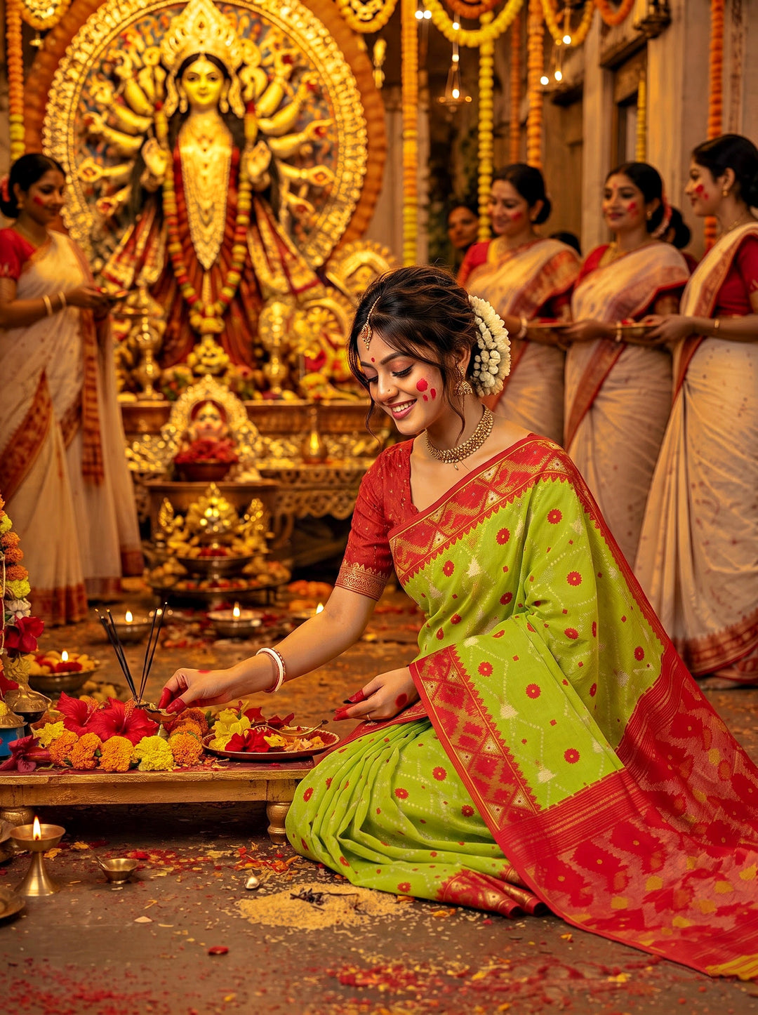 Kumudini | Karat Dhakai Jamdani Saree