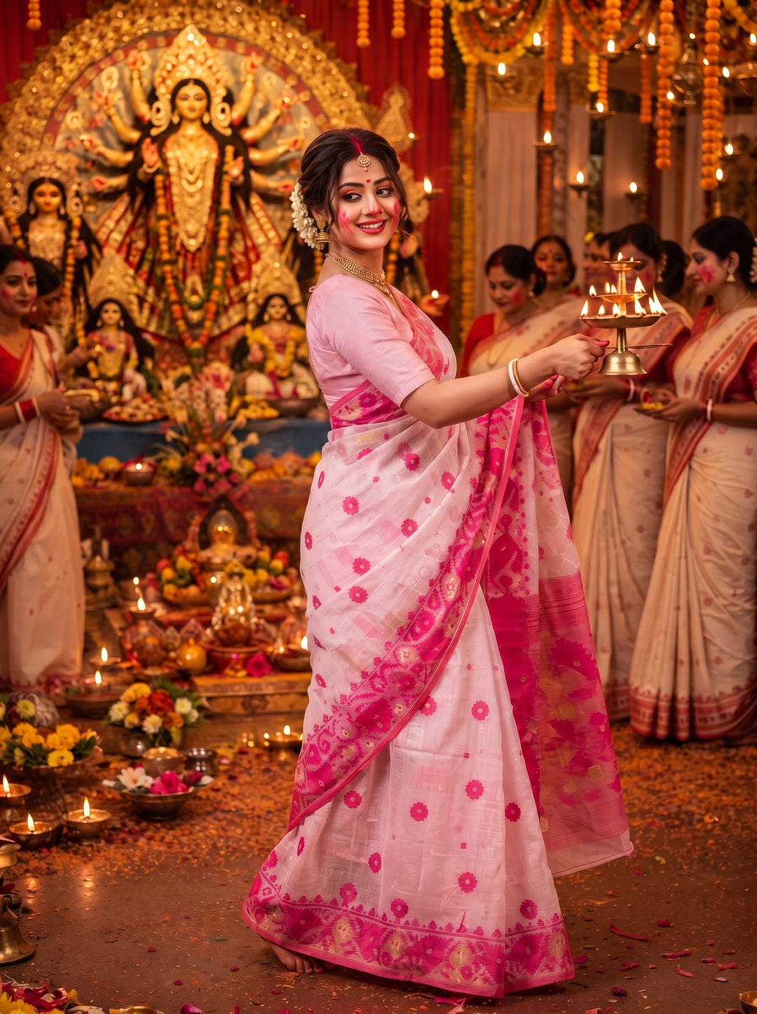 Kumudini | Karat Dhakai Jamdani Saree