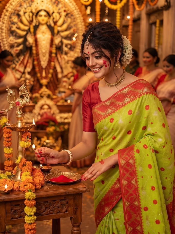 Kumudini | Karat Dhakai Jamdani Saree