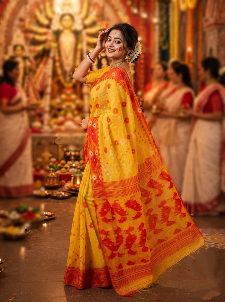 Kumudini | Karat Dhakai Jamdani Saree