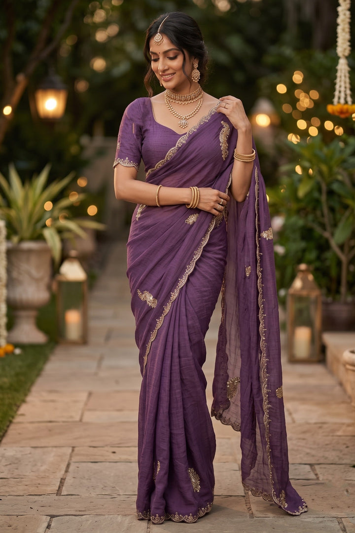 Elowen Glow  Rangoli Crush Silk Saree