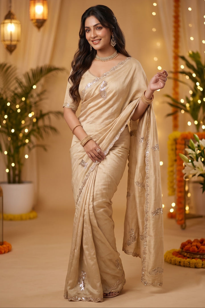 Elowen Glow  Rangoli Crush Silk Saree