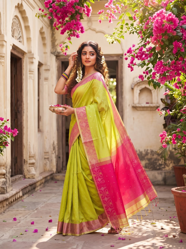 Ranga Priya khadi Jamdani Saree