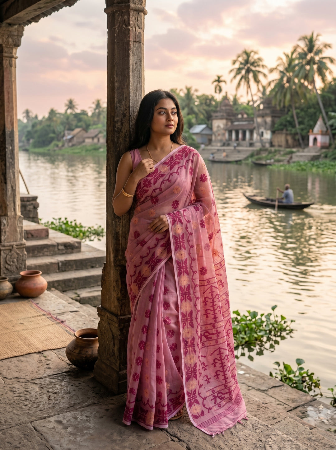 Kanaklata  Jamdani  Saree