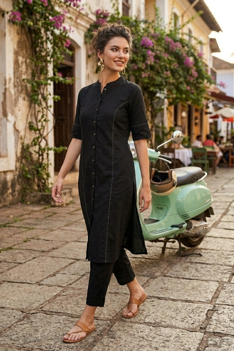 Master Of Color Cotton Kurti Set