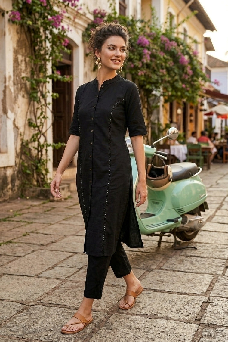 Master Of Color Cotton Kurti Set