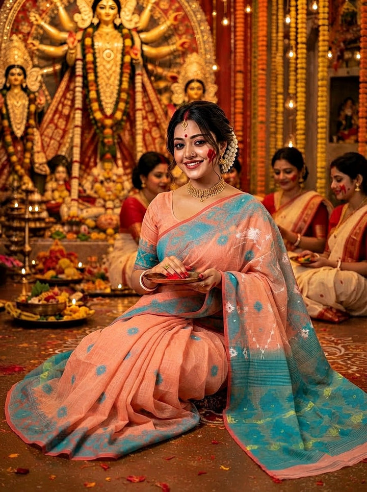 Kumudini | Karat Dhakai Jamdani Saree