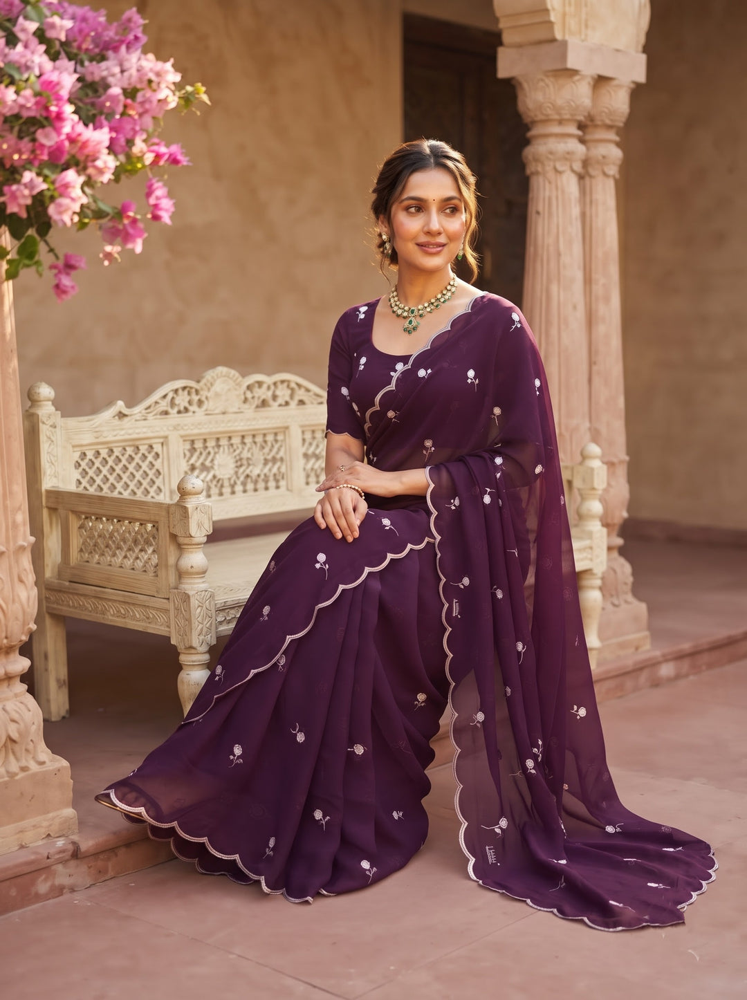 Aveline Grace - Georgette Saree
