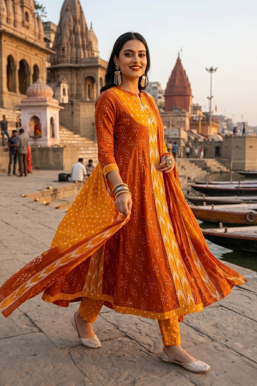 Moment Of Stillness Cotton Kurti Set