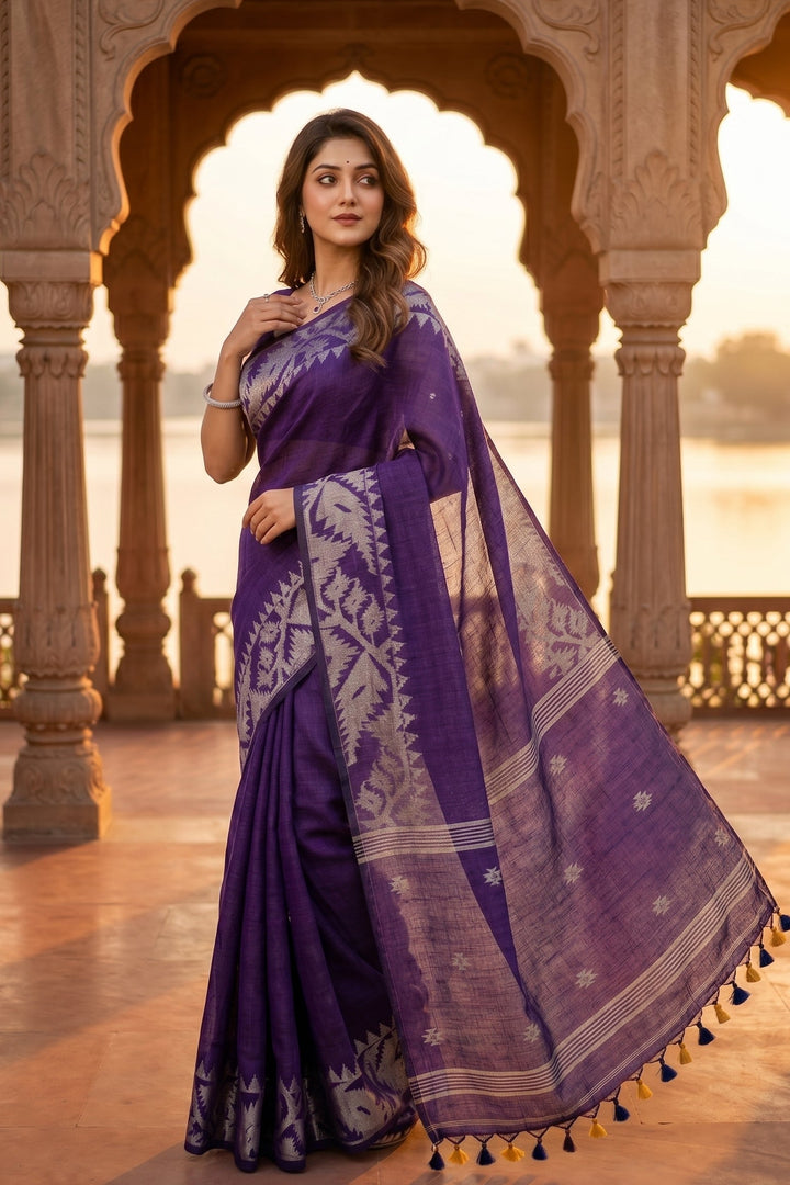 Linen Jamdani Saree