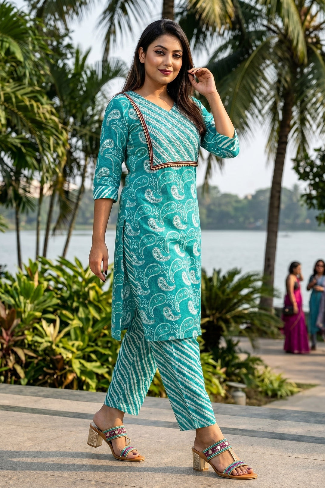 Cloud Kiss Cotton  Kurti Set
