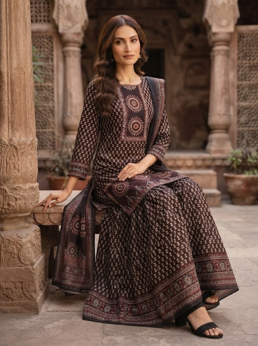 Floral Fable Cotton Kurti Set