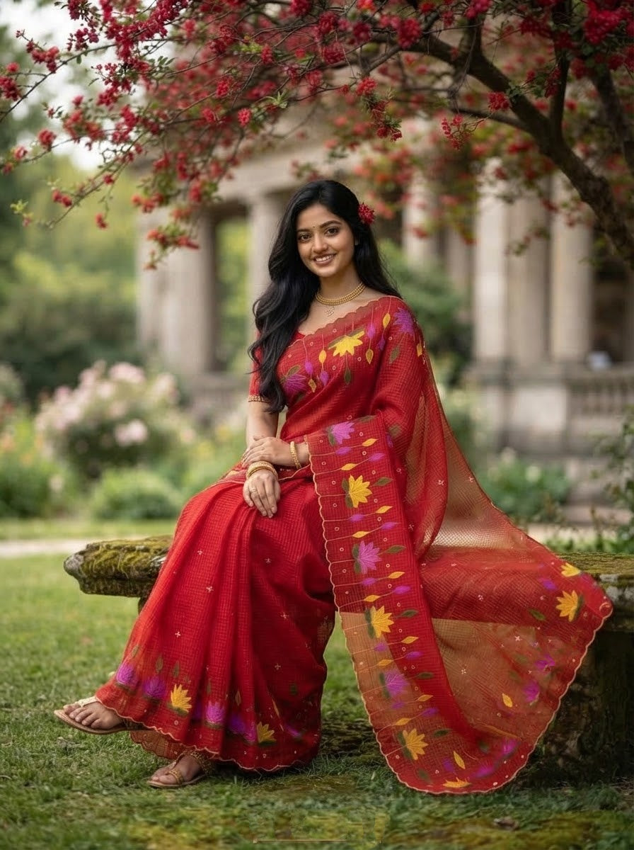 Padyo Pata Kota Applique Saree