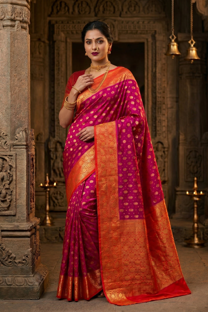 Starlit Elegance -Semi Georgette Soft Silk  Saree
