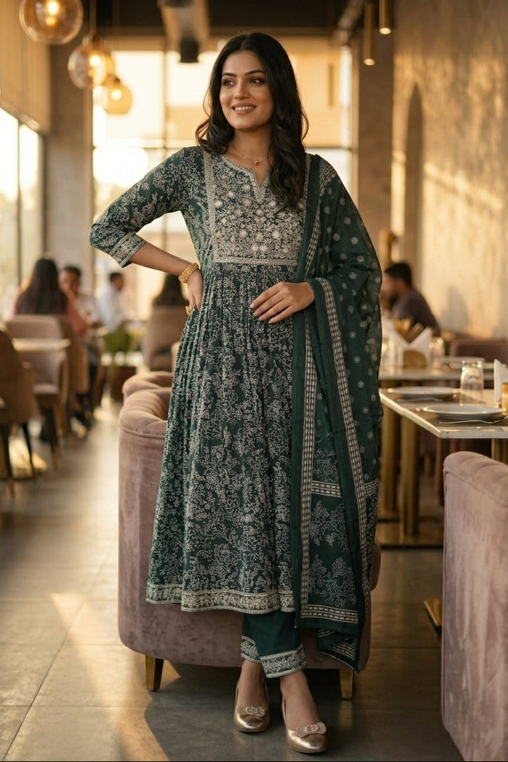 Festive Feels Naira Cut Kurti Set