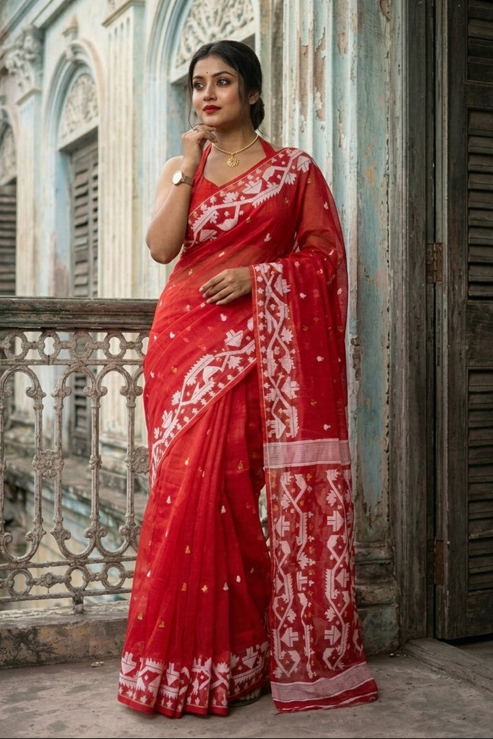 Meghbalika Dhakai Jamdani Saree